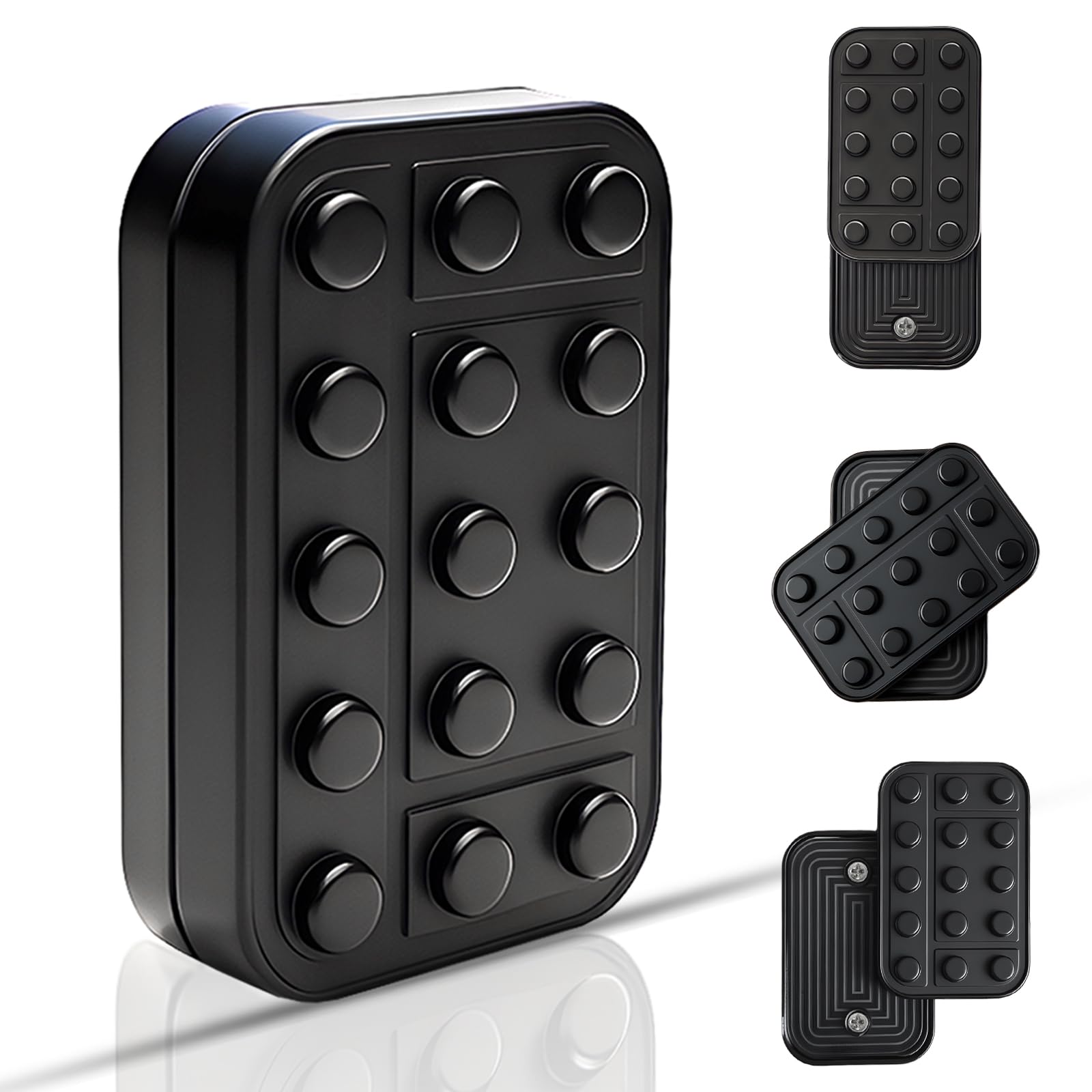 Alloy Black Fidget Slider – Infinite Magnetic Glide for Focus and Anxiety Relief