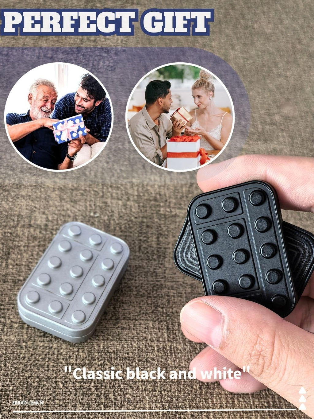 Alloy Black Fidget Slider – Infinite Magnetic Glide for Focus and Anxiety Relief