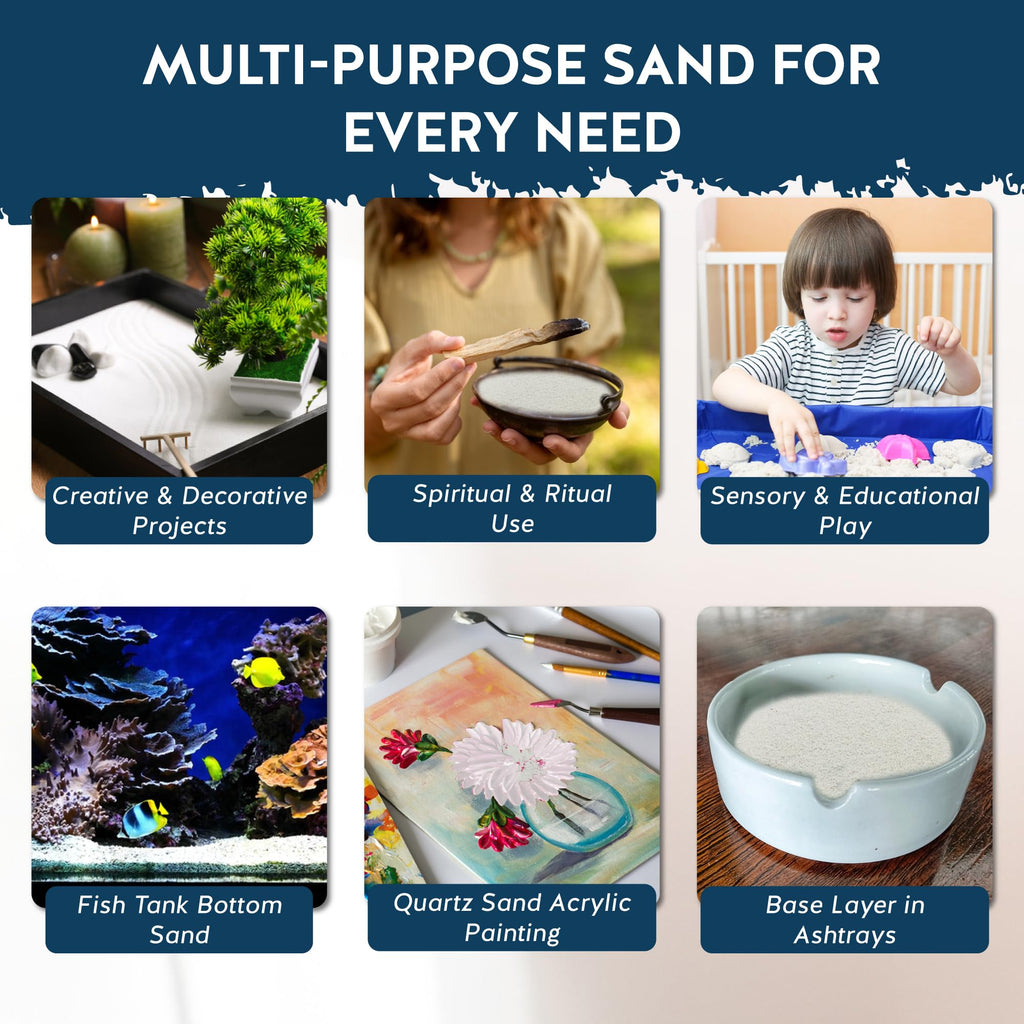 Alternative Imagination White Fine Sand – 1 lb for Rituals, Zen Gardens, Incense Burners, and Crafts