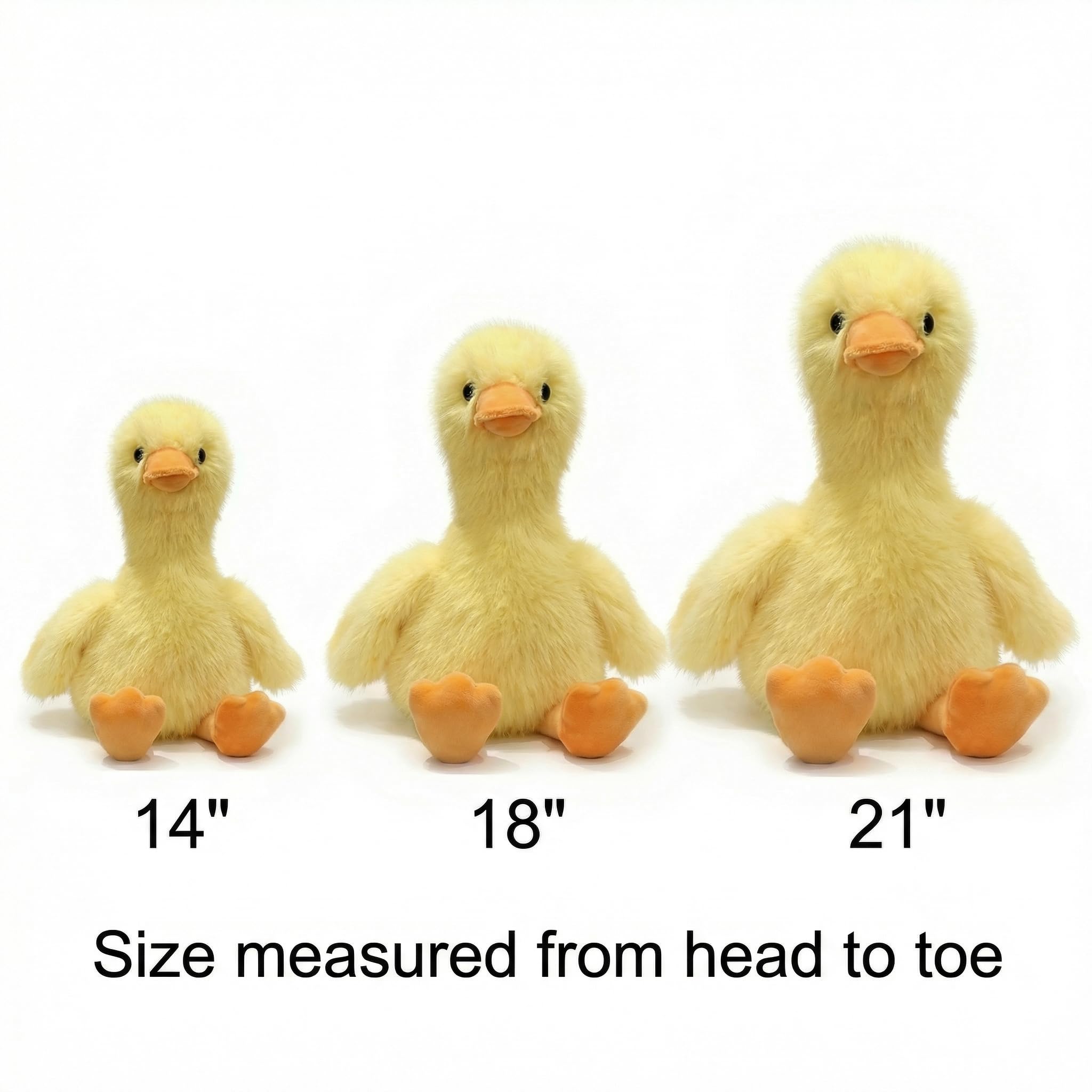 Alwoligag Plush Duck Stuffed Animal - Ultra Soft 14 Inch Yellow Duck Buddy, Hypoallergenic & Machine Washable
