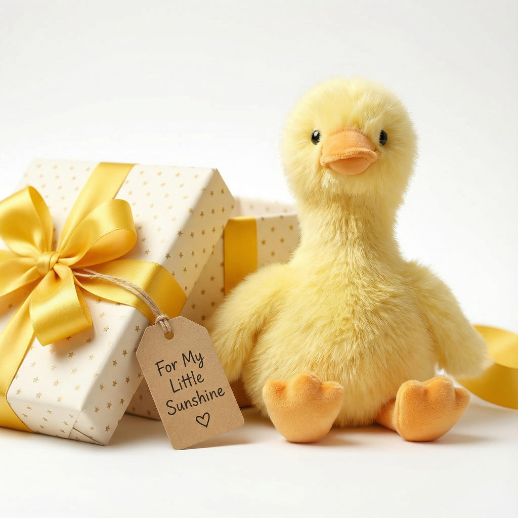Alwoligag Plush Duck Stuffed Animal - Ultra Soft 14 Inch Yellow Duck Buddy, Hypoallergenic & Machine Washable