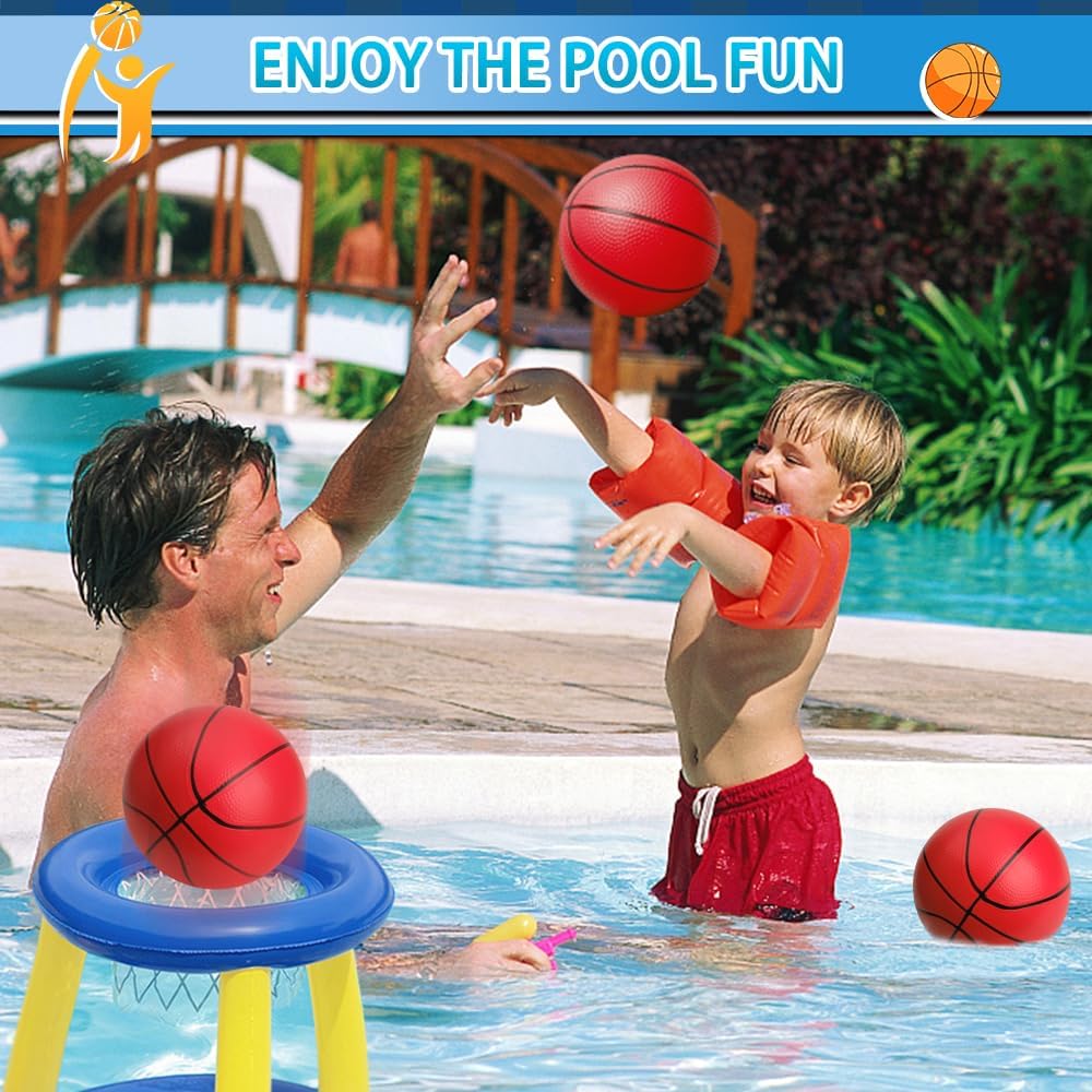 Amarlozn 6-Inch Mini Basketballs (5 Pack) – Soft Rubber Balls for Indoor Hoops and Pool Games