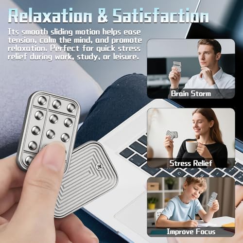 Amarlozn Magnetic Fidget Slider – Metal Clicker Toy for Stress Relief and Focus