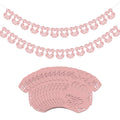 AmazingSpark 2-Pack Papel Picado Baby Shower Banner - Sweet Color, 24 Pcs, Mexican Party Decoration with Hanging String