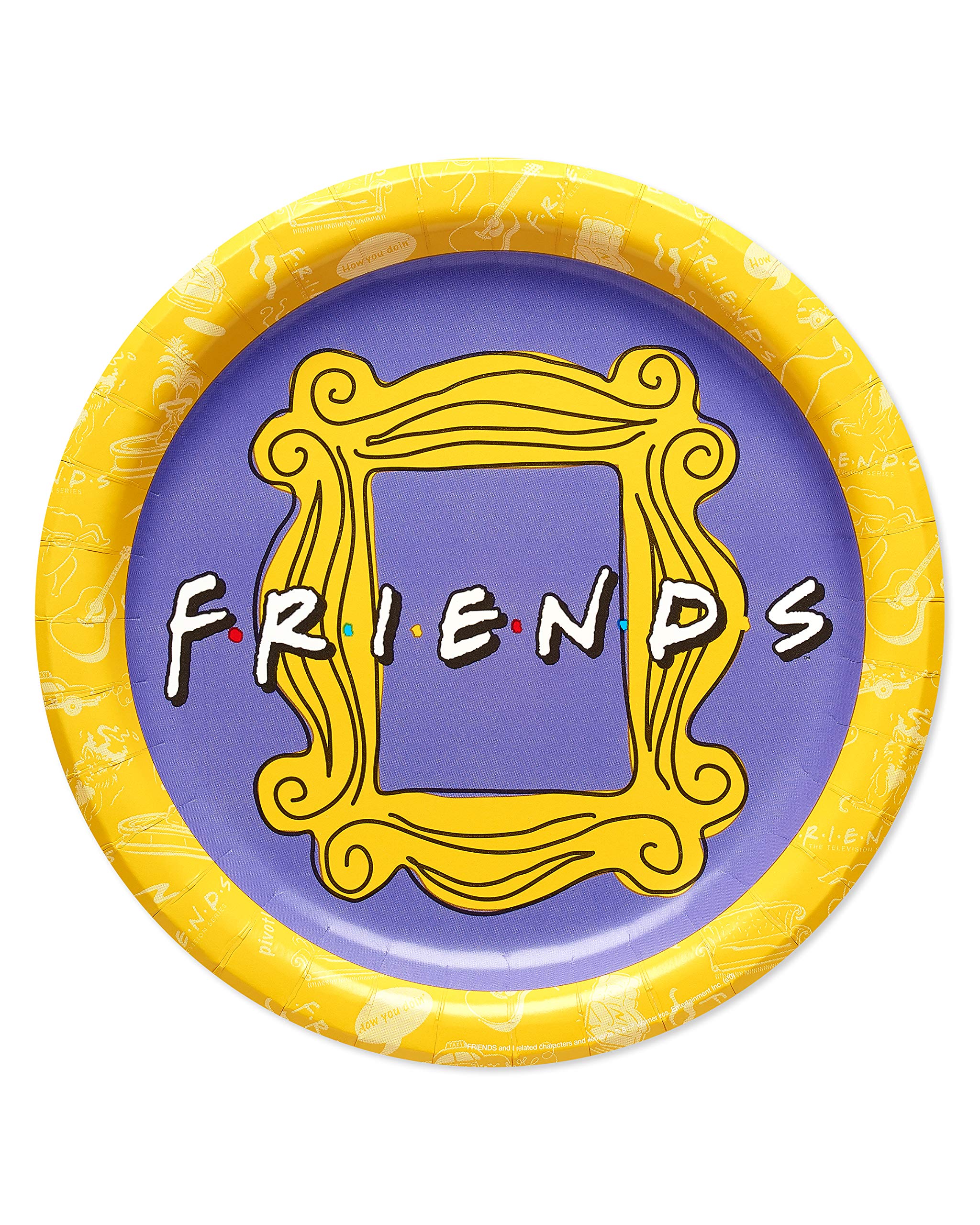 American Greetings Friends Dinner Plates, 36 Pack - 9 Inch Paper Plates for Themed Parties