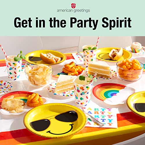 American Greetings Friends-Themed Dessert Plates, 36 Count – Plastic 7-Inch Plates with Central Perk Logo