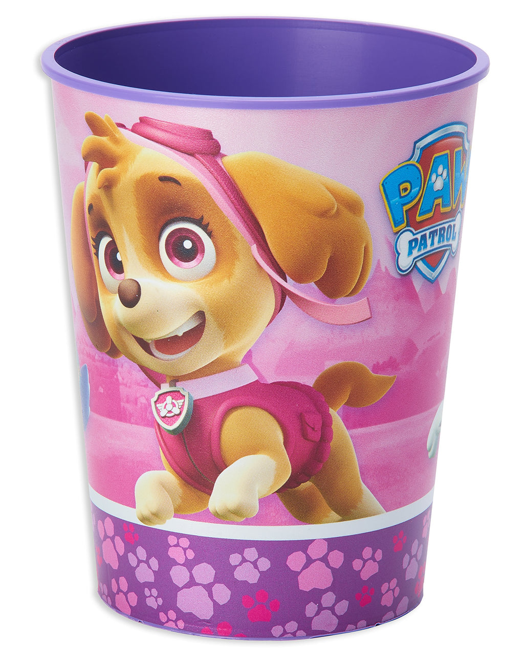 American Greetings PAW Patrol Pink Plastic Cups (12-Pack, 16 oz) - Reusable Party Cups with Skye, Everest, Marshall