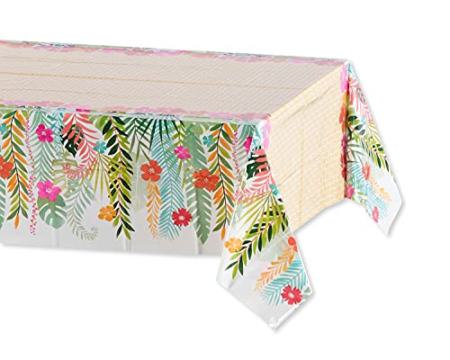 American Greetings Tropical Luau Plastic Table Covers, 3-Pack, 54x84 Inches Each