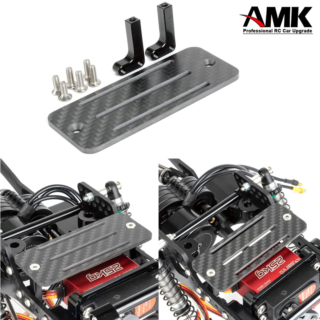 AMK Carbon Fiber Battery Tray & ESC Mount for 1/10 SCX10 Crawler LCG Chassis