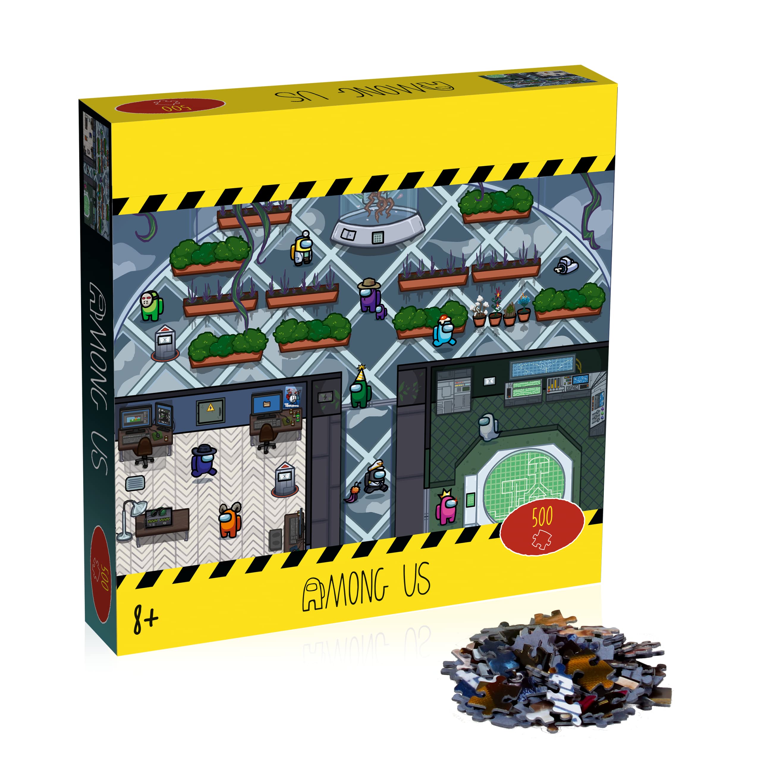 Among Us 500 Piece Jigsaw Puzzle – Officially Licensed Greenhouse Scene by Winning Moves