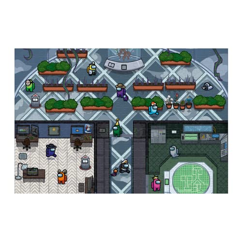 Among Us 500 Piece Jigsaw Puzzle – Officially Licensed Greenhouse Scene by Winning Moves