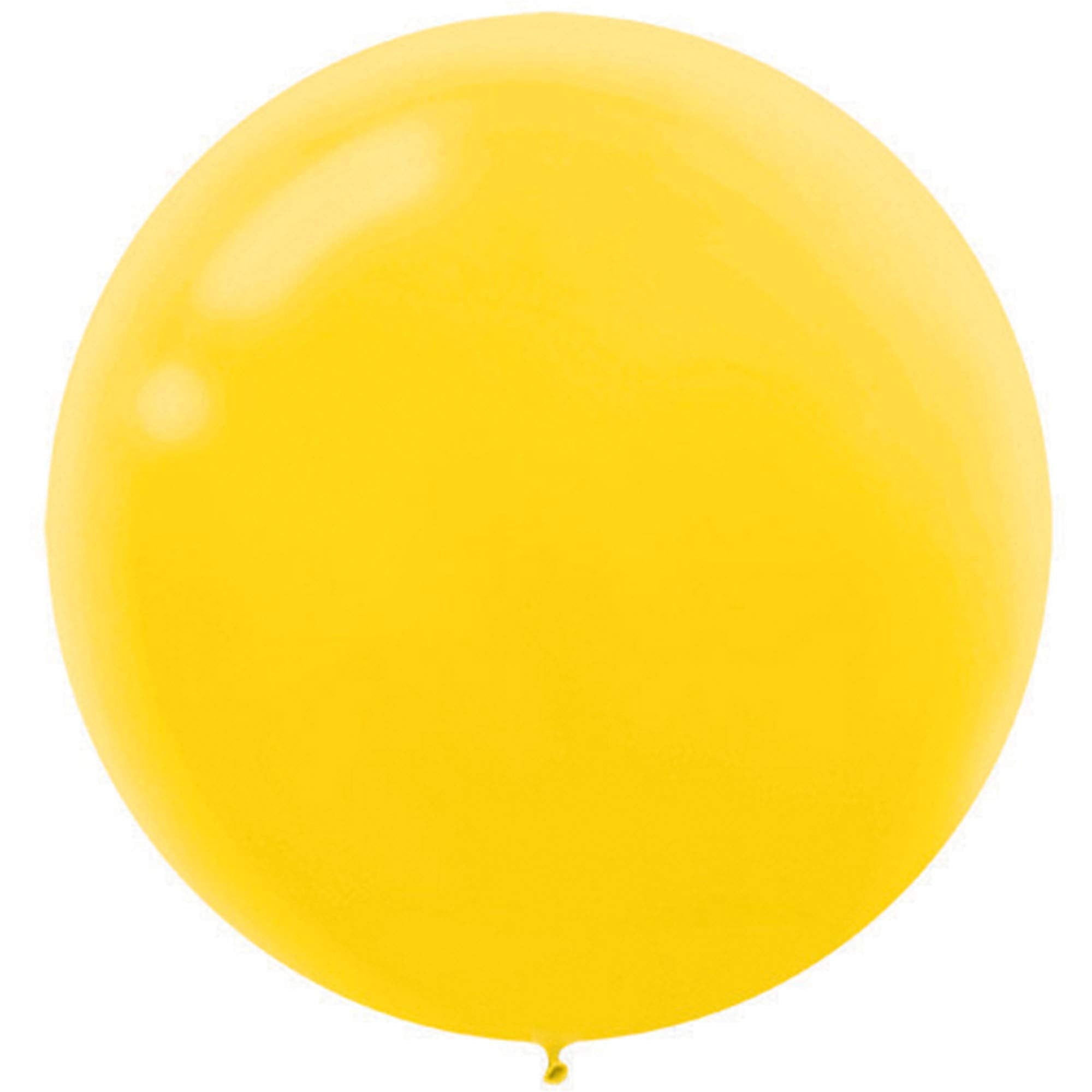 Amscan 24-Inch Yellow Sunshine Latex Balloons (Pack of 4) - Vibrant Party Decor