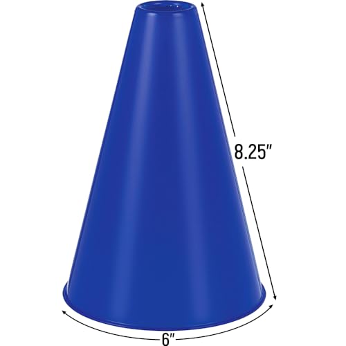 Amscan Blue Handheld Plastic Megaphone (9.3 x 5.7 x 5.7 in) for Cheerleading & Parties