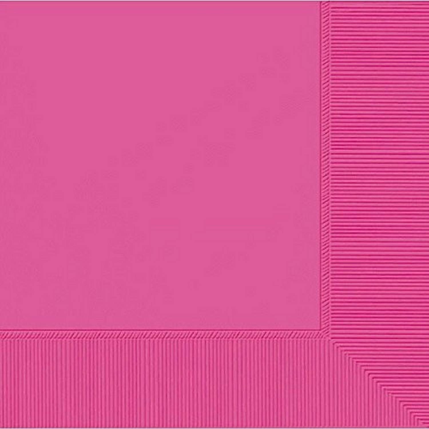 Amscan Bright Pink 3-Ply Luncheon Napkins - Pack of 20, 6.4x6.5 inch Party Napkins