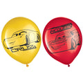 Amscan Disney Cars 3 Multicolor Latex Balloons (6 Pack, 12 Inch) - Party Decorations