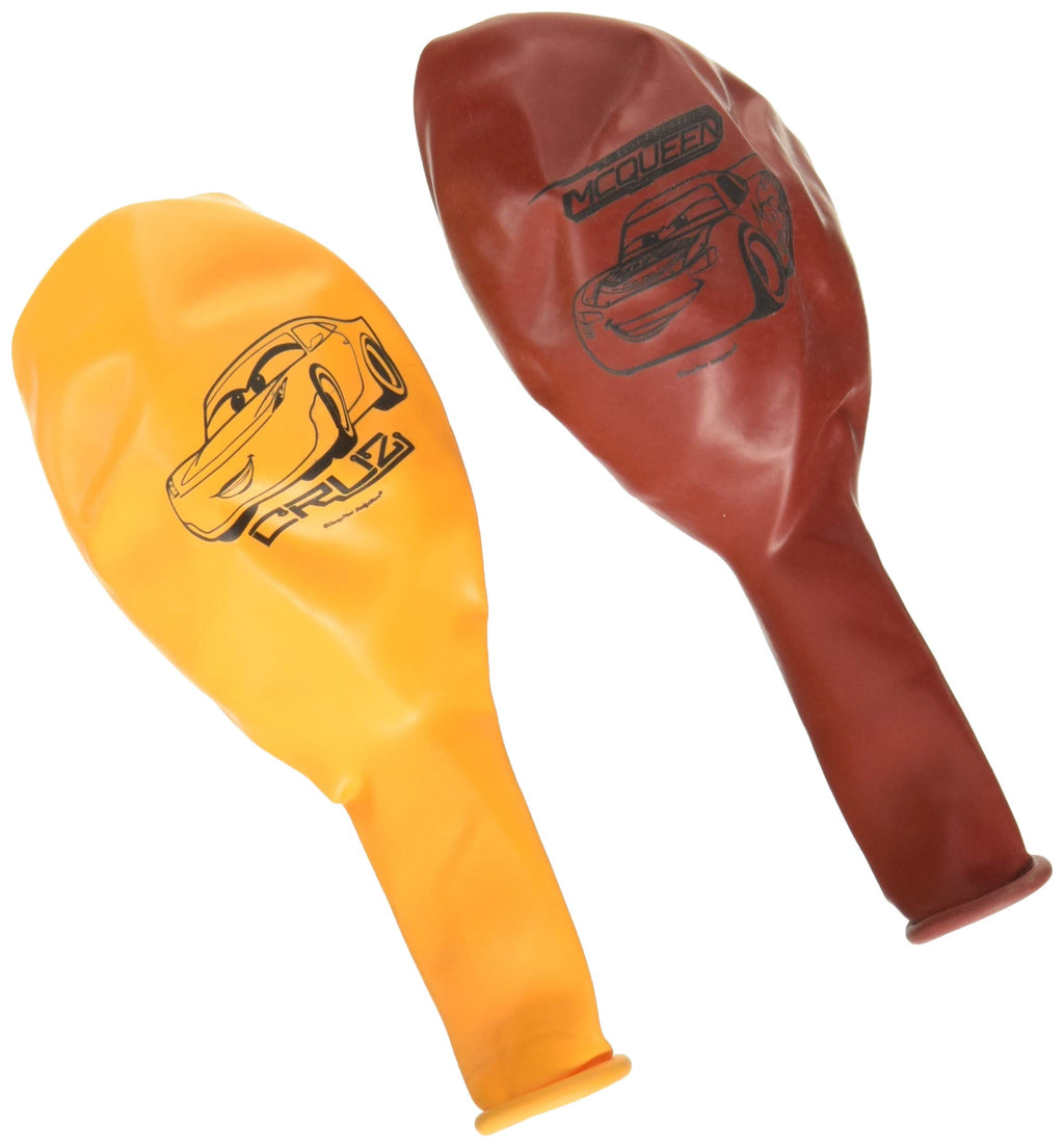 Amscan Disney Cars 3 Multicolor Latex Balloons (6 Pack, 12 Inch) - Party Decorations