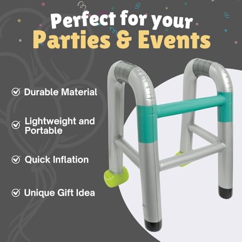 Amscan Inflatable Walker Costume Prop – 26" x 20" – Gray with Green/Blue Accents