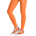 Amscan Orange Footless Tights – Soft, Stretchy & Comfortable for Dance, Yoga, or Daily Wear (One Pair)
