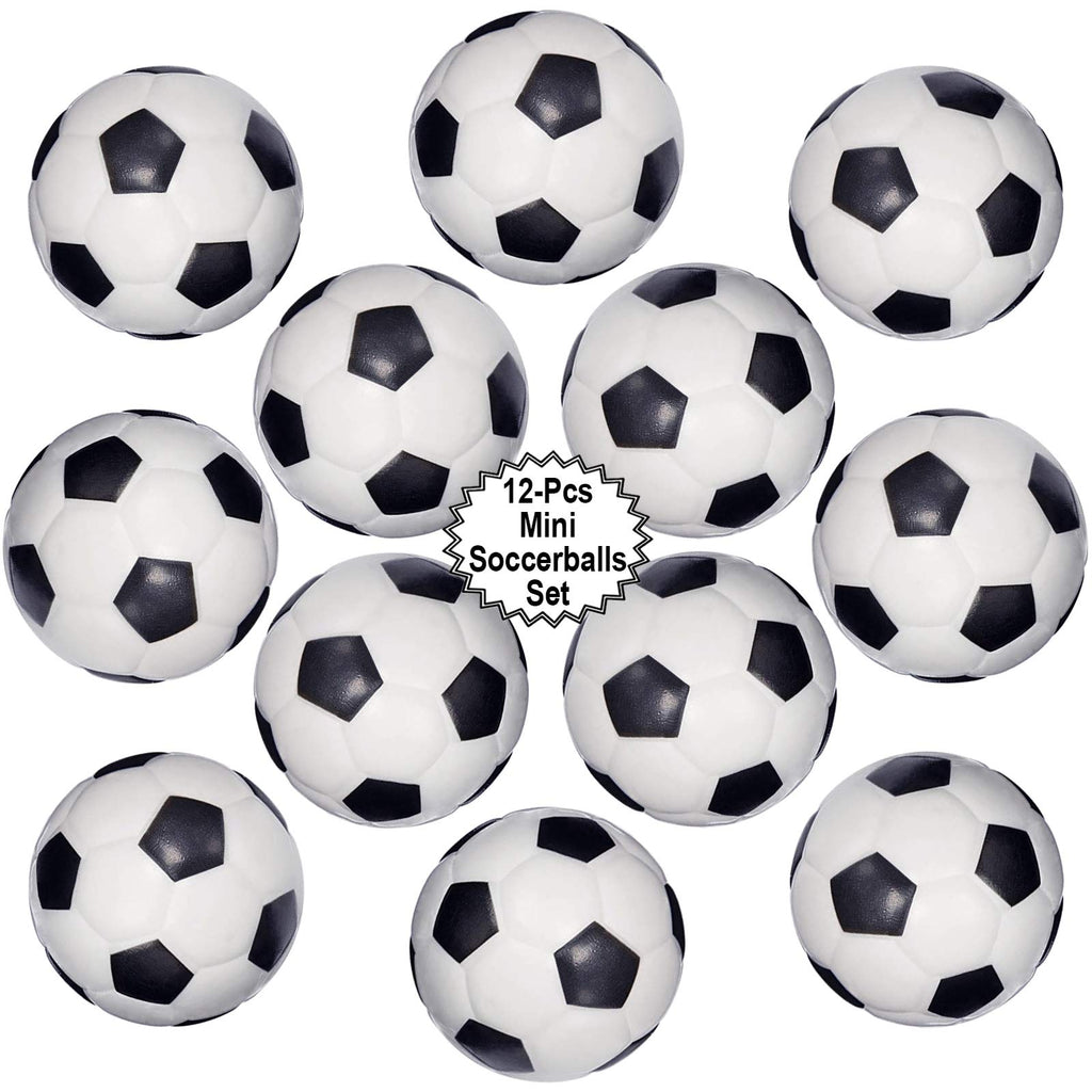 AnapoliZ Mini Sports Balls 12-Pack – Foam Stress Balls for Party Favors, Anxiety Relief (Soccer, Basketball, Football, Baseball)