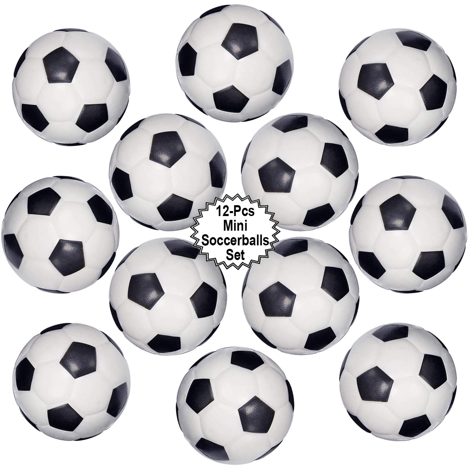 AnapoliZ Mini Sports Balls 12-Pack – Foam Stress Balls for Party Favors, Anxiety Relief (Soccer, Basketball, Football, Baseball)