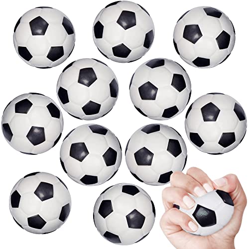 AnapoliZ Mini Sports Balls 12-Pack – Foam Stress Balls for Party Favors, Anxiety Relief (Soccer, Basketball, Football, Baseball)