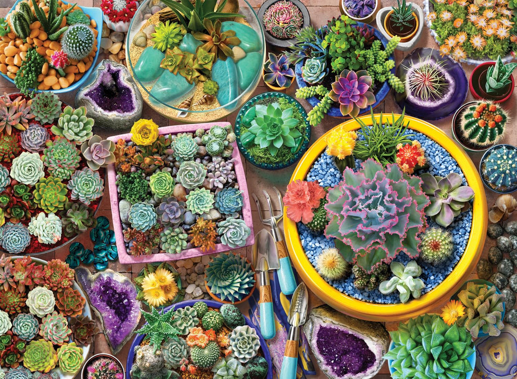 Anatolian Cacti Pots 1000-Piece Jigsaw Puzzle – Glare-Free, Made in Türkiye