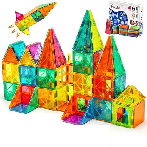 Anbalulu 30-Piece Magnetic Building Tiles - STEM Stacking Toy for Kids 3+