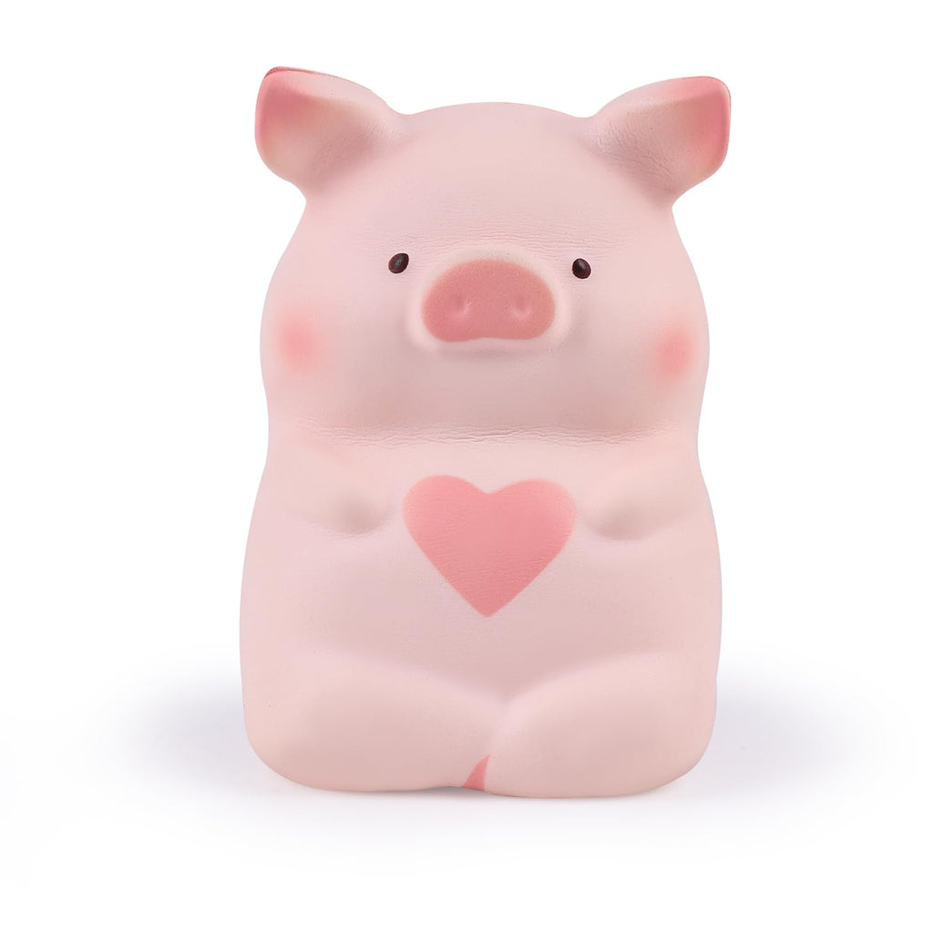 Anboor 5-Inch Love Heart Pig Squishy – Kawaii Slow-Rise Stress Relief Toy for Kids and Adults