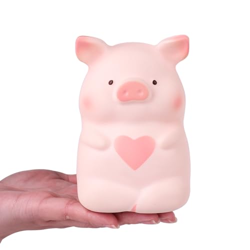 Anboor 5-Inch Love Heart Pig Squishy – Kawaii Slow-Rise Stress Relief Toy for Kids and Adults