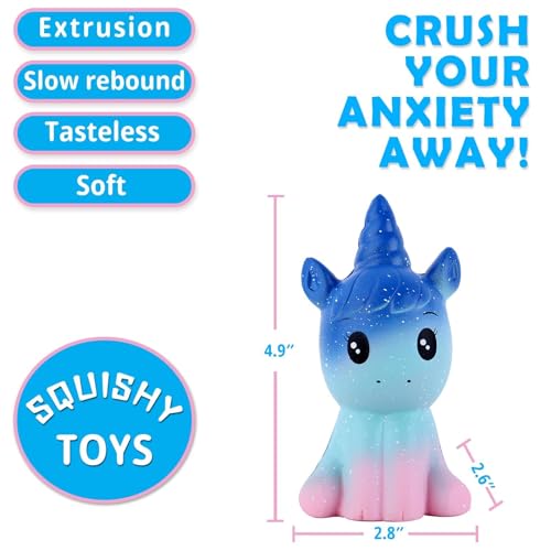 Anboor Galaxy Unicorn Squishy – 4.9 Inch Scented Slow Rising Stress Relief Toy