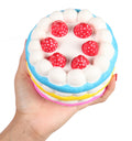 Anboor Jumbo Slow Rising Strawberry Cake Scented Squishy - 4.3 Inch Kawaii Stress Relief Toy