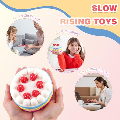 Anboor Jumbo Slow Rising Strawberry Cake Scented Squishy - 4.3 Inch Kawaii Stress Relief Toy