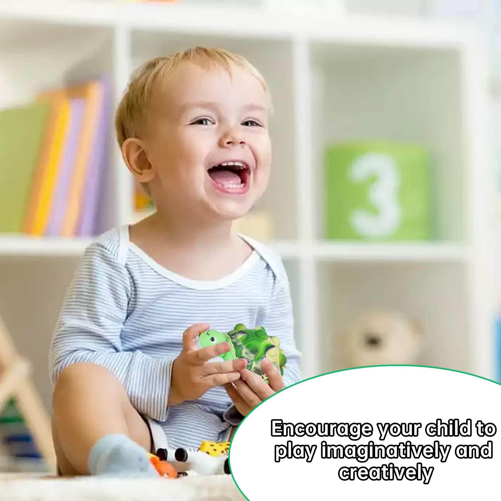 Anboor Pop Fidget Toys 2 Pack – 3D Silicone Turtle Stress Ball for Anxiety Relief