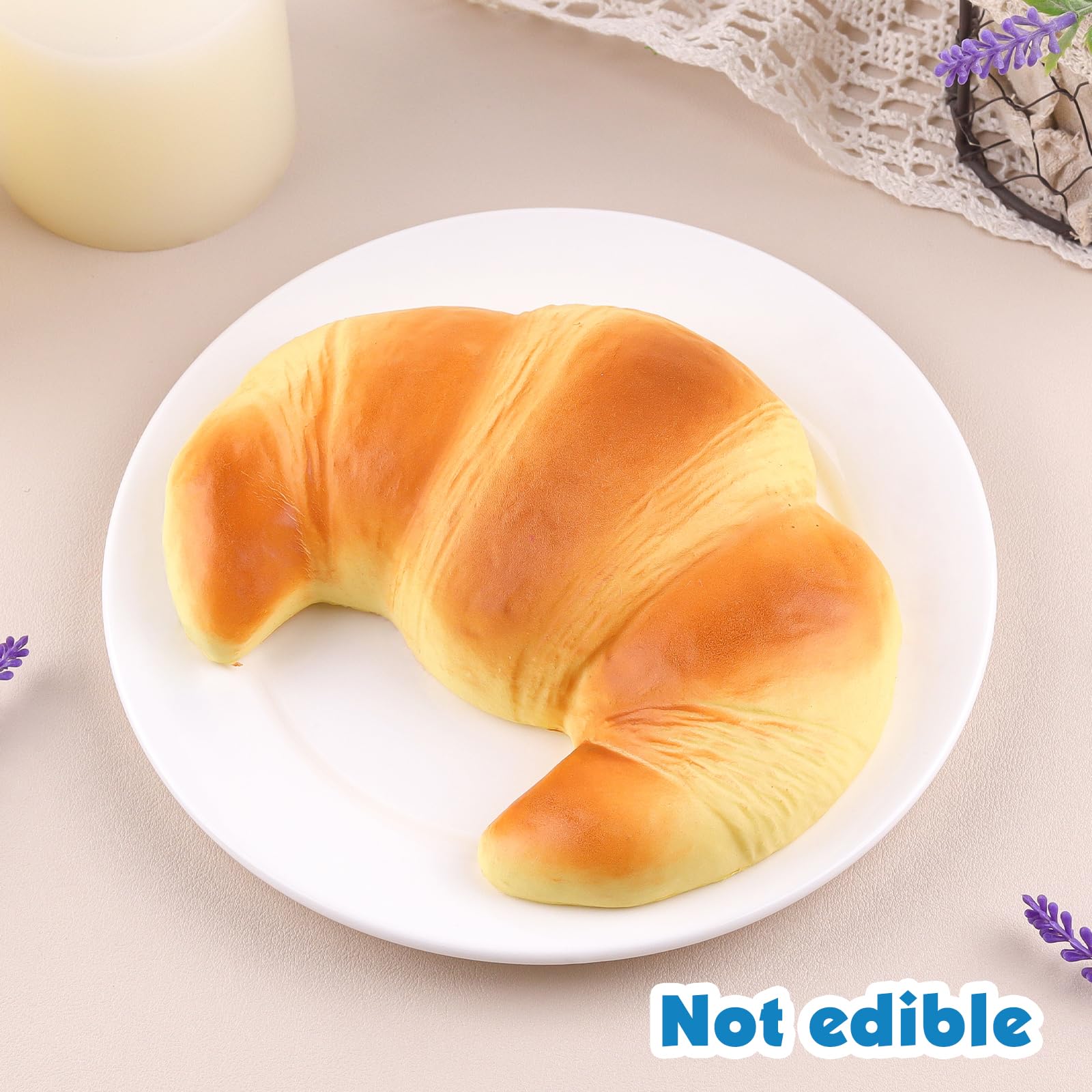 Anboor Slow Rising Squishies Toy - Jumbo Croissant Stress Relief Fidget Toy for Kids and Adults