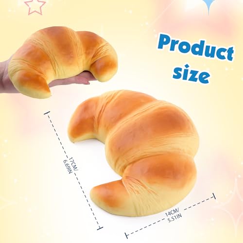 Anboor Slow Rising Squishies Toy - Jumbo Croissant Stress Relief Fidget Toy for Kids and Adults