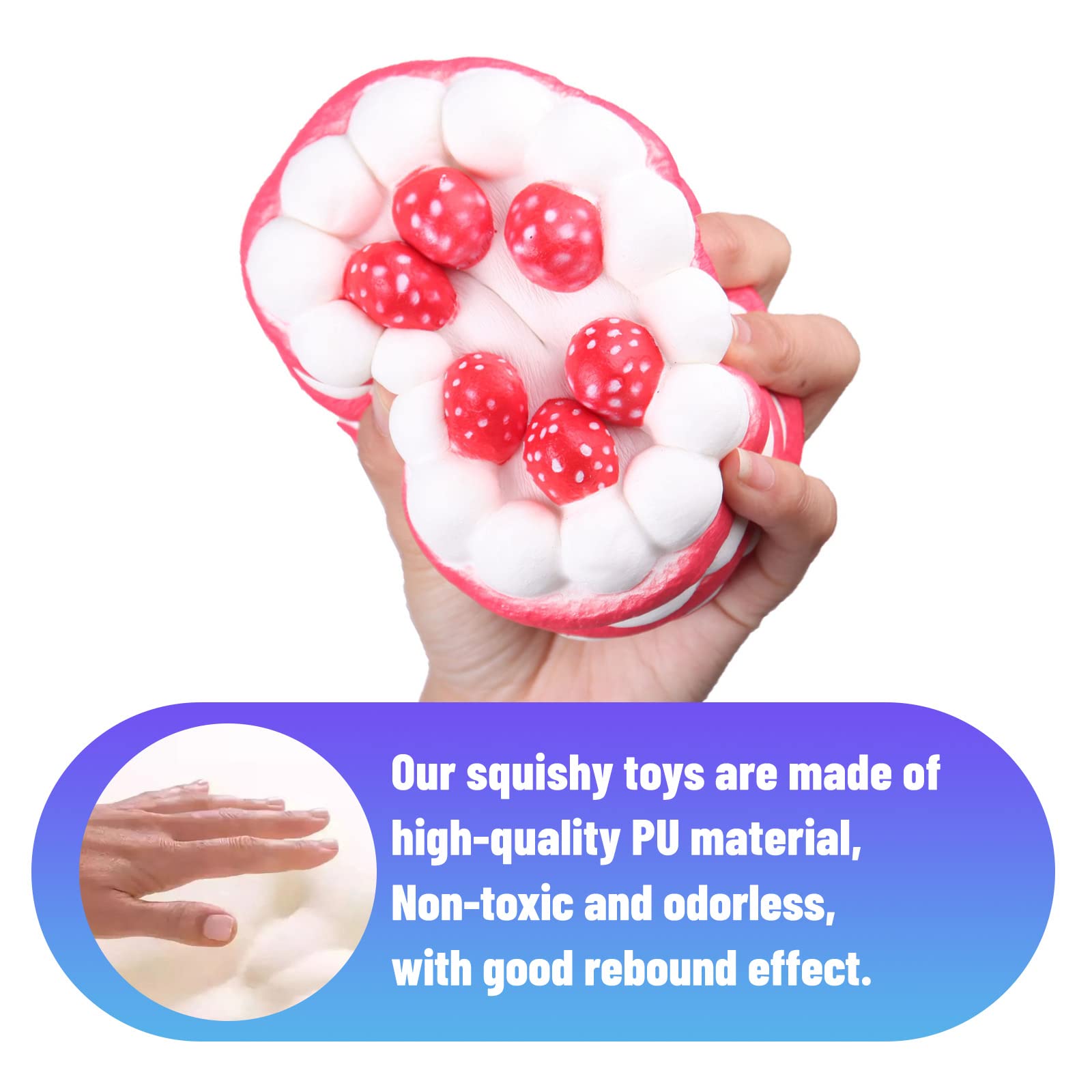 Anboor Squishies Cake Slow Rising Kawaii Squishy Toy for Stress Relief (Color Random)