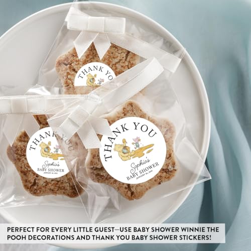 Andaz Press Personalized Winnie the Pooh Baby Shower Thank You Stickers – 40 Pack