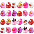 Anditoy 24 Pack Valentine Rubber Ducks – Fun Bath Toys & Party Favors for Kids