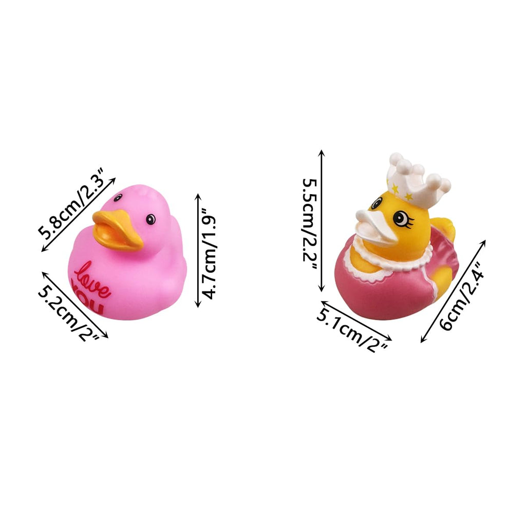 Anditoy 24 Pack Valentine Rubber Ducks – Fun Bath Toys & Party Favors for Kids