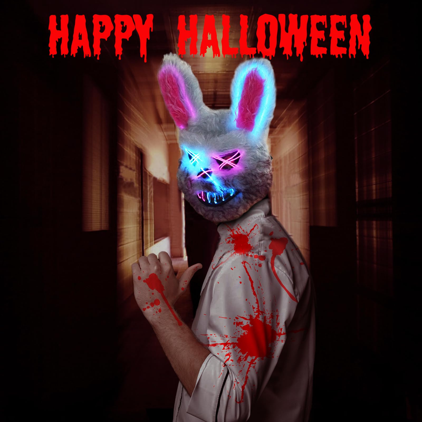 AndTree Halloween Scary Face Mask – Easter Bear/Rabbit Mask for Cosplay and Costume Parties