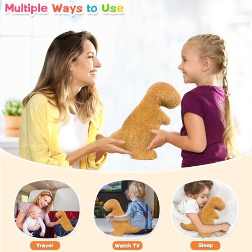 Andywoo Dino Nuggets Pillow Plush – Small Tyran Rex Chicken Nugget Stuffed Animal for Funny Gifts