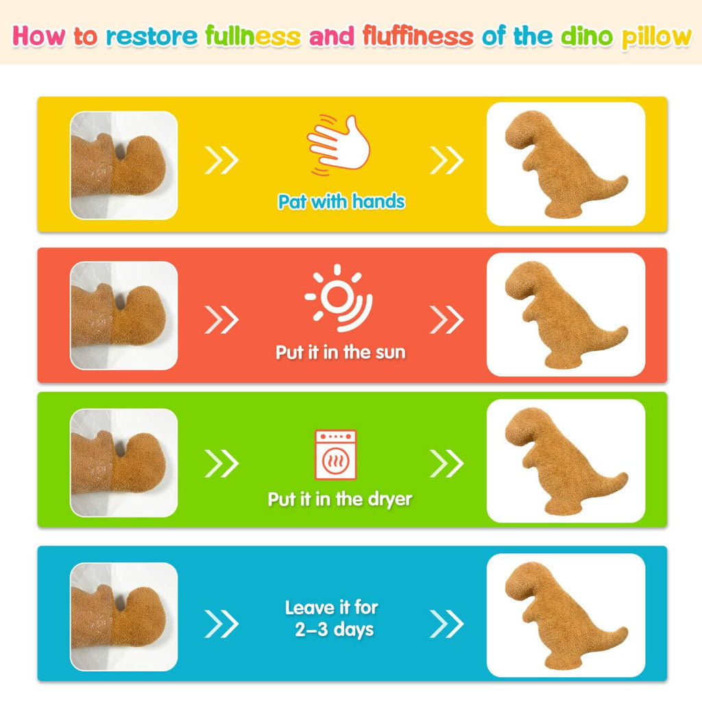 Andywoo Dino Nuggets Pillow Plush – Small Tyran Rex Chicken Nugget Stuffed Animal for Funny Gifts