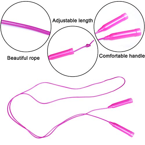 Aneco 10 Pack Kids Jump Ropes - 7.3 ft Colorful Adjustable PVC Jumping Ropes for Outdoor Games & Party Favors