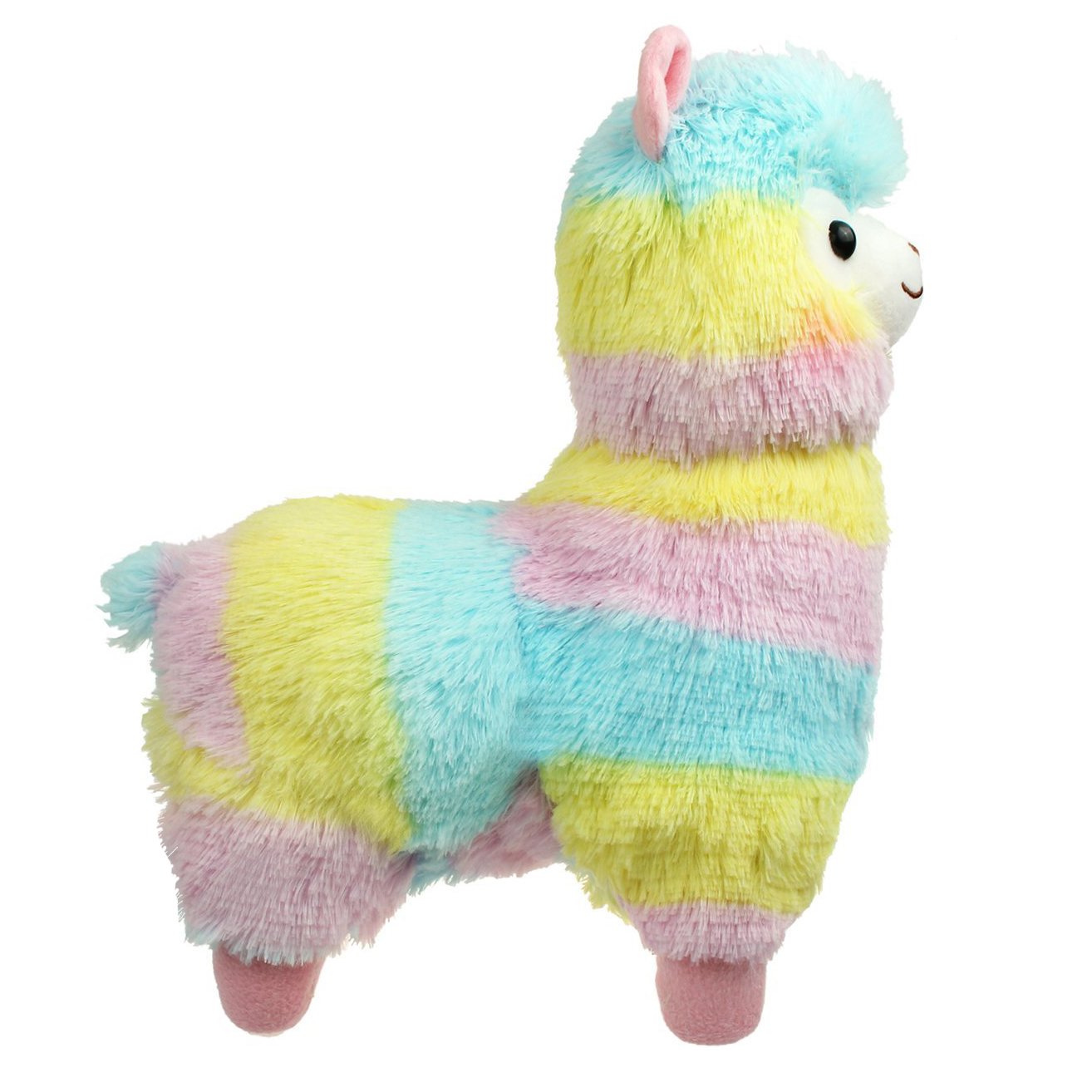 AngelGift Rainbow Alpaca Plush Toy - Soft Stuffed Llama Doll, 7 Inches, Cuddly Gift for Kids