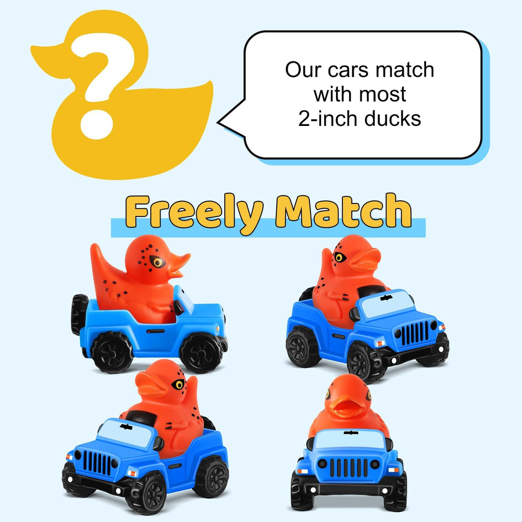 ANGGIKO 3.5 Inch Blue Car Toy for Rubber Ducks – Dashboard Decoration for Jeep Ducking Trend