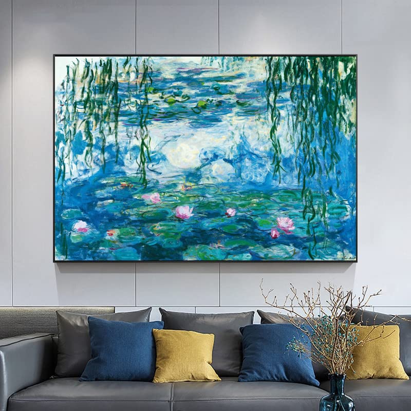 Anguis 1000 Piece Jigsaw Puzzle – Waterlilies by Claude Monet, Finished Size 27.56 by 19.69 Inches