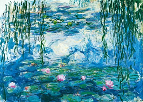 Anguis 1000 Piece Jigsaw Puzzle – Waterlilies by Claude Monet, Finished Size 27.56 by 19.69 Inches