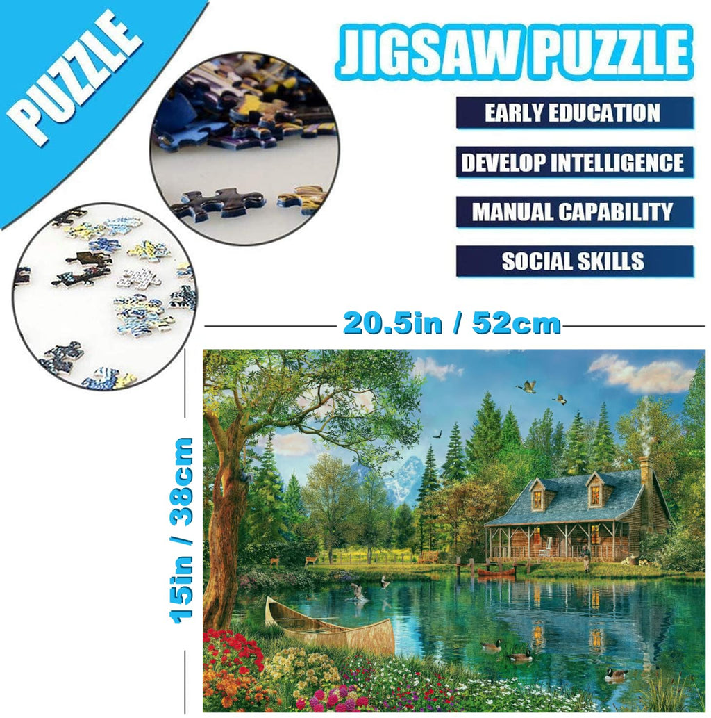 Anguis 500 Piece Jigsaw Puzzle for Adults – Arcadia, 20.5 x 15 Inches, Extra-Thick Cardboard with Glare-Free Finish