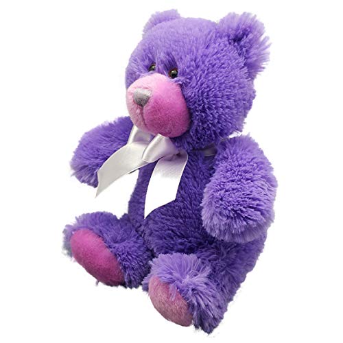 Anico 8" Purple Teddy Bear – Soft Plush Small Bear for Gift Giving