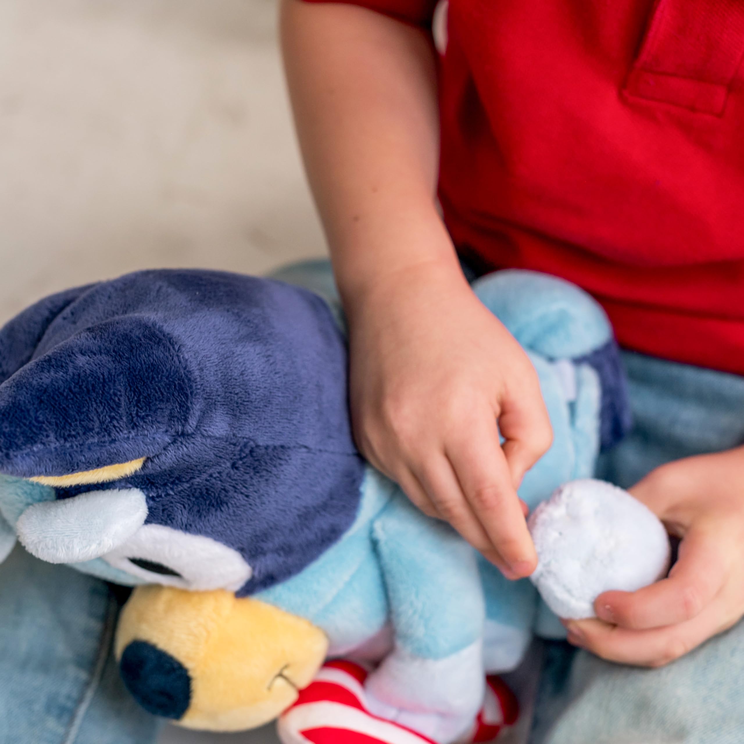Animal Adventure Bluey 9" Plush with Candy Cane – Limited Edition Christmas Soft Toy